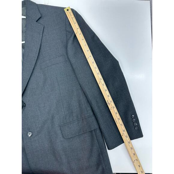 Barrington Mens Suit Cost Size 44S Gray Two Button Up Single Breasted - Picture 12 of 14